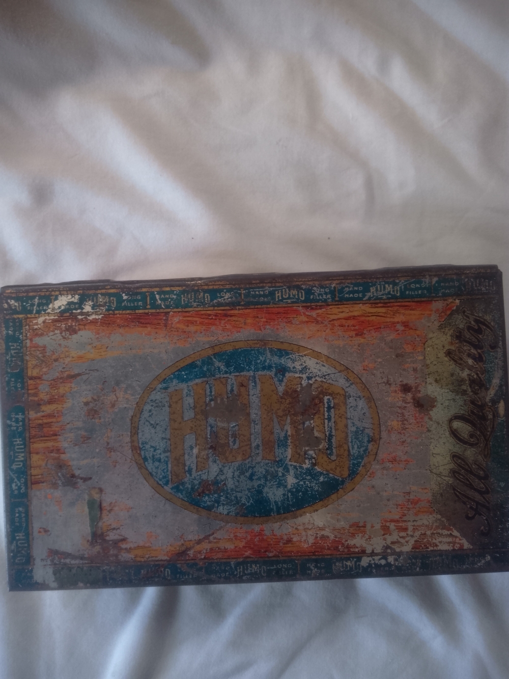Vintage Humo Metal Cigar Box